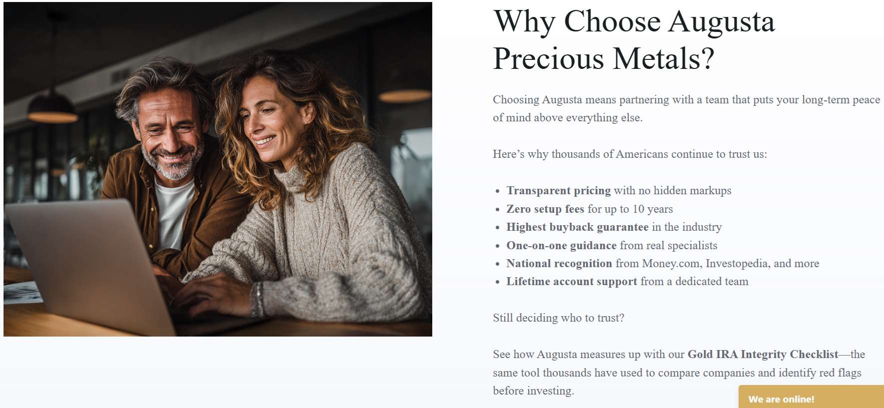 Why Choose Augusta Precious Metals?