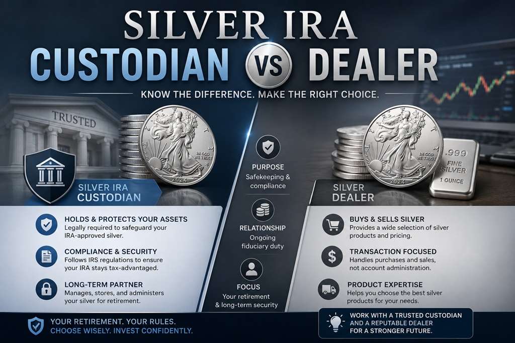 Silver IRA Custodian vs Silver Dealer